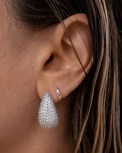 THE PAVE GIA EARINGS - Silver