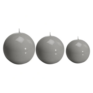 BALL CANDLE LARGE - Pearl Grey