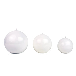 BALL CANDLE SMALL - White