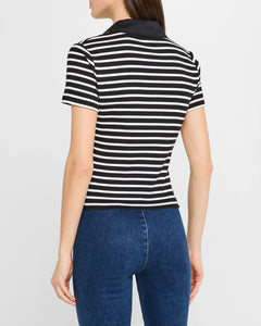 KEARNEY TEE - Black and White Stripe