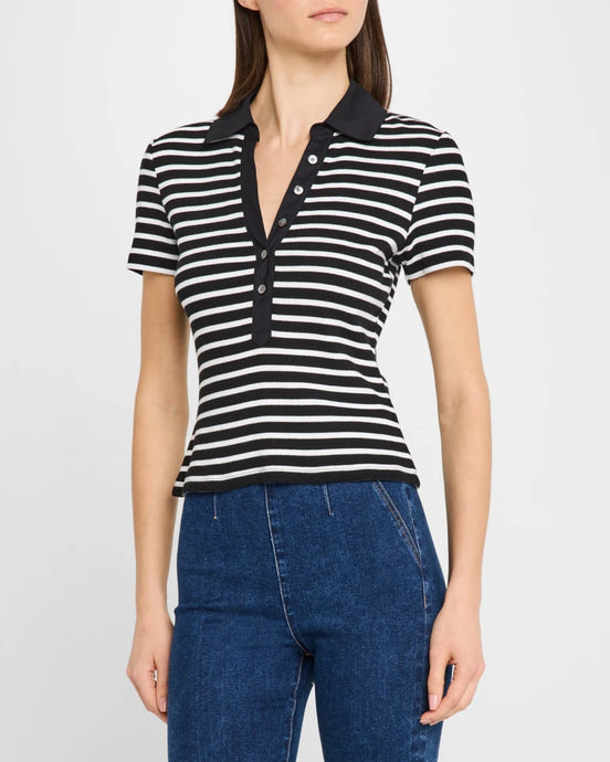 KEARNEY TEE - Black and White Stripe