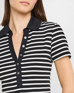 KEARNEY TEE - Black and White Stripe