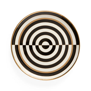 OP ART ROUND SERVING TRAY