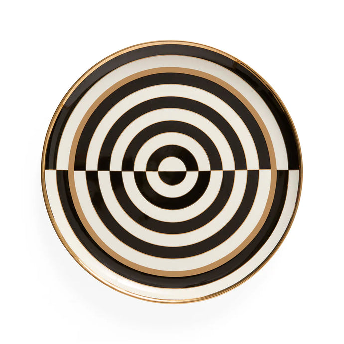 OP ART ROUND SERVING TRAY