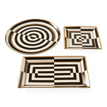 OP ART RECTANGLE SERVING TRAY