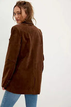 PAPER CUT VEGAN BLAZER - Brown Bear