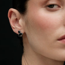 ROMY EARRINGS - Black/Silver