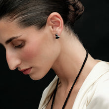 ROMY EARRINGS - Black/Silver