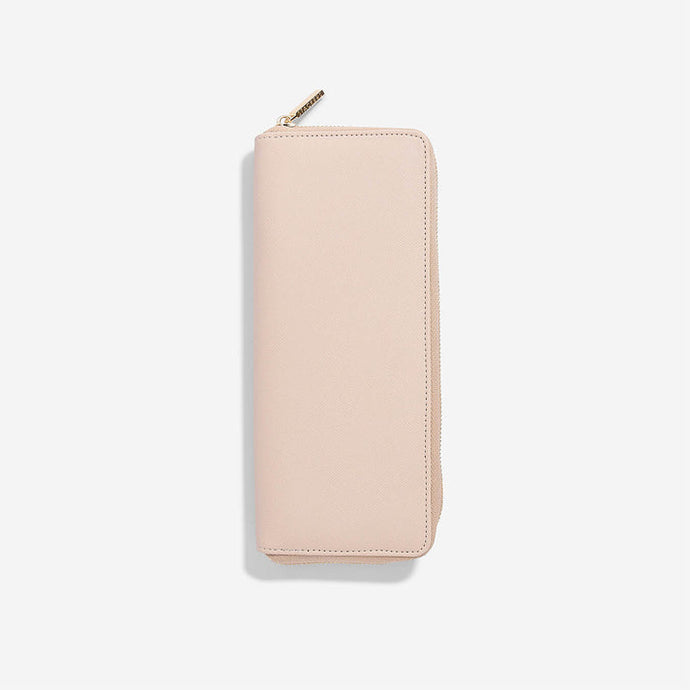 TRAVEL JEWELRY ROLL - Blush Pink