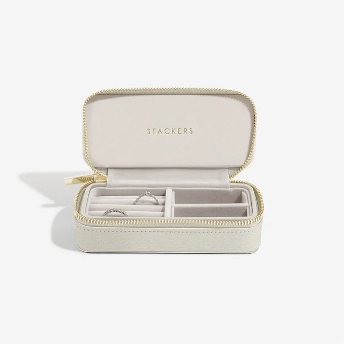 MEDIUM TRAVEL JEWELRY BOX - Oatmeal