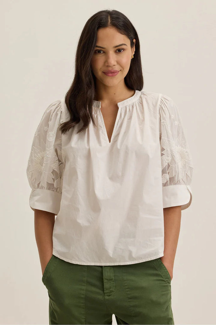 LARIA SUNFLOWER BLOUSE - Off White