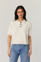 VHARI SHORT SLEEVE BUTTON JUMPER-Oatmeal