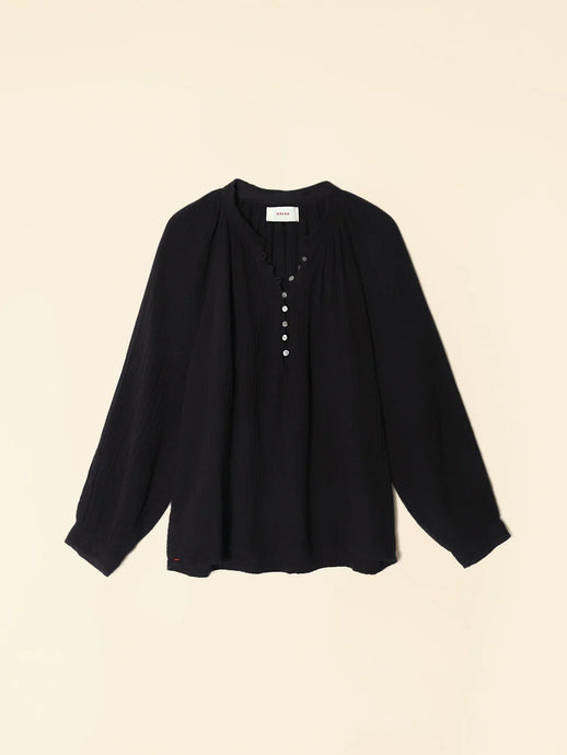 Ravenna Short Sleeve Taupe Satin Blouse - uniform blouses canada
