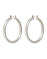 AMALFI TUBE HOOPS- Silver