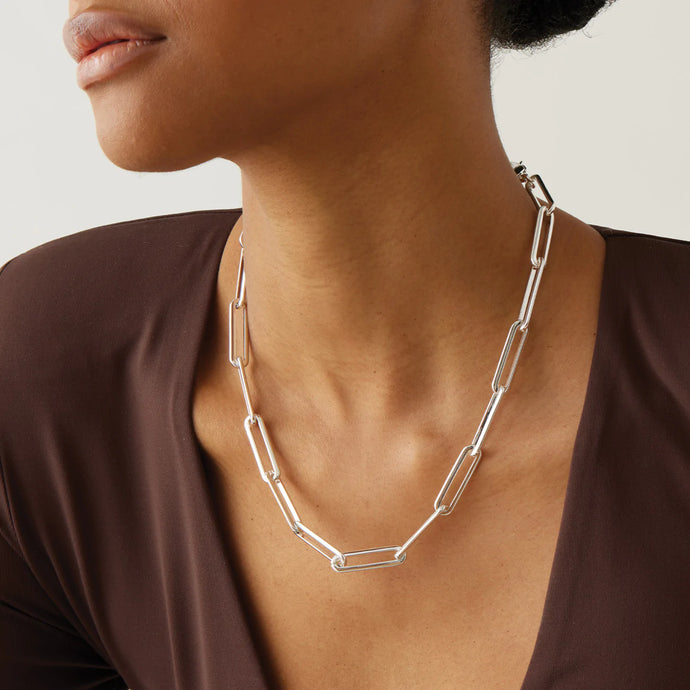 STEVIE CHAIN NECKLACE-Silver