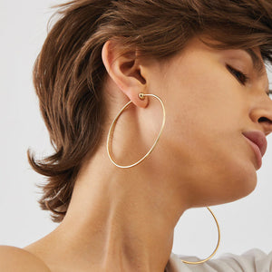 ICON HOOPS LARGE - Gold