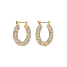 BABY PAVE AMALFI HOOPS - Gold