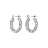 BABY PAVE AMALFI HOOPS - Silver